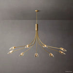 Shell Airy Glass Round Chandelier 84"