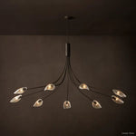 Shell Airy Glass Round Chandelier 84"
