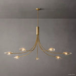 Shell Airy Glass Round Chandelier 72"