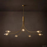 Shell Airy Glass Round Chandelier 72"