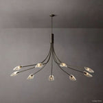 Shell Airy Glass Round Chandelier 72"