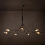 Shell Airy Glass Round Chandelier 72"