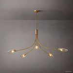 Shell Airy Glass Round Chandelier 60"