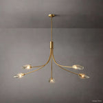 Shell Airy Glass Round Chandelier 60"