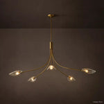 Shell Airy Glass Round Chandelier 60"