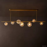 Bubble Organic Glass Linear Chandelier 78"
