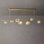Bubble Organic Glass Linear Chandelier 78"