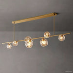 Bubble Organic Glass Linear Chandelier 78"