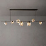 Bubble Organic Glass Linear Chandelier 78"