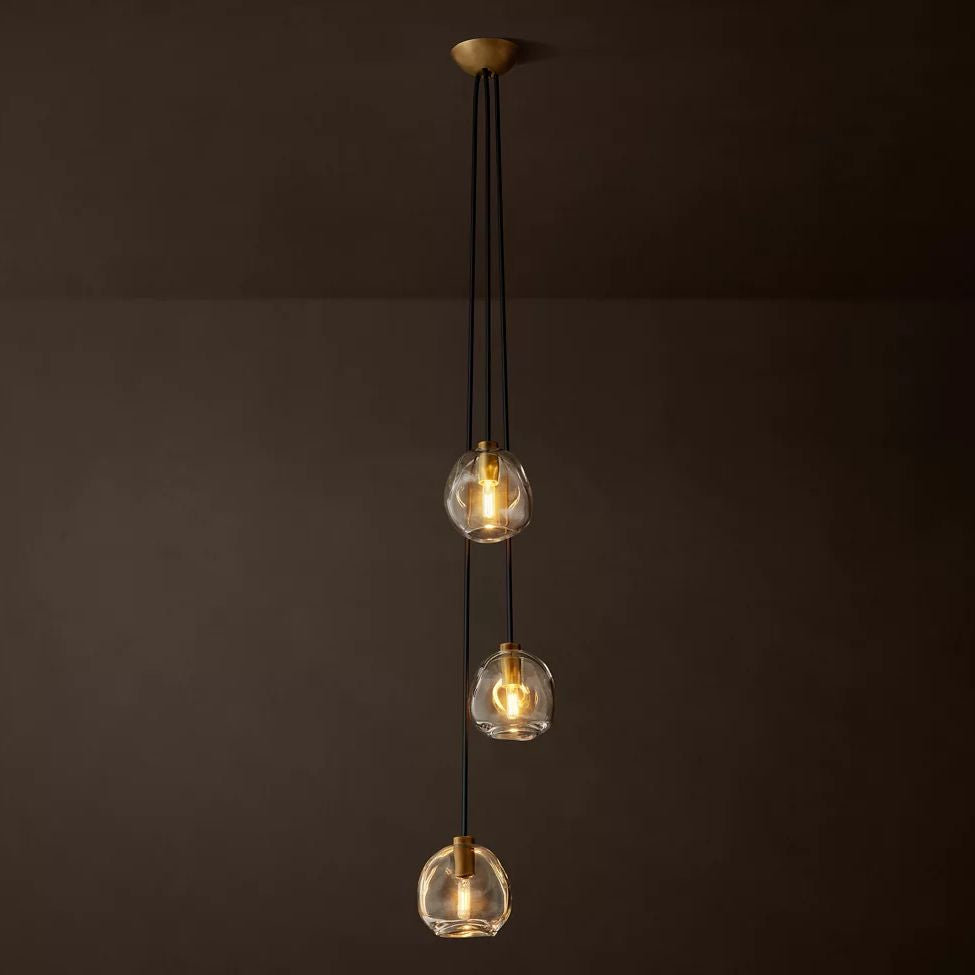 Bubble Organic Glass Cascade Pendant Light