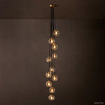 Bubble Organic Glass Cascade Chandelier 20"