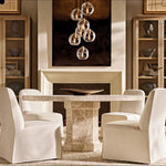 Bubble Organic Glass Cascade Chandelier 16"