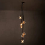 Bubble Organic Glass Cascade Chandelier 15"