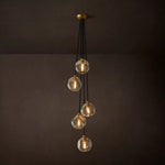 Bubble Organic Glass Cascade Chandelier 14"