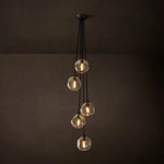 Bubble Organic Glass Cascade Chandelier 14"