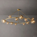 Bubble Organic Glass Round Chandelier 72"