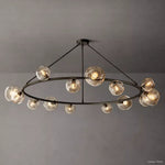 Bubble Organic Glass Round Chandelier 72"