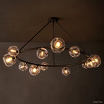 Bubble Organic Glass Round Chandelier 60"