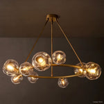 Bubble Organic Glass Round Chandelier 48"