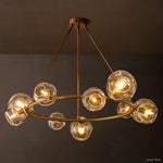 Bubble Organic Glass Round Chandelier 48"