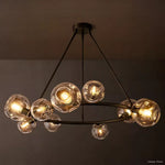 Bubble Organic Glass Round Chandelier 48"