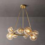 Bubble Organic Glass Round Chandelier 36"