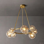Bubble Organic Glass Round Chandelier 36"