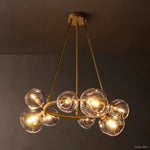 Bubble Organic Glass Round Chandelier 36"