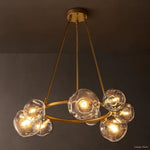Bubble Organic Glass Round Chandelier 36"