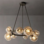 Bubble Organic Glass Round Chandelier 36"