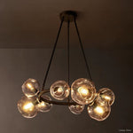Bubble Organic Glass Round Chandelier 36"