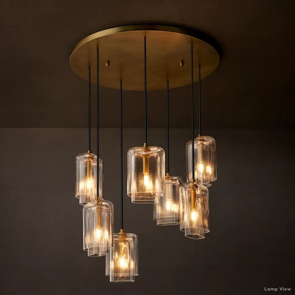 Lacour Suffused Glass Cluster Chandelier 30"