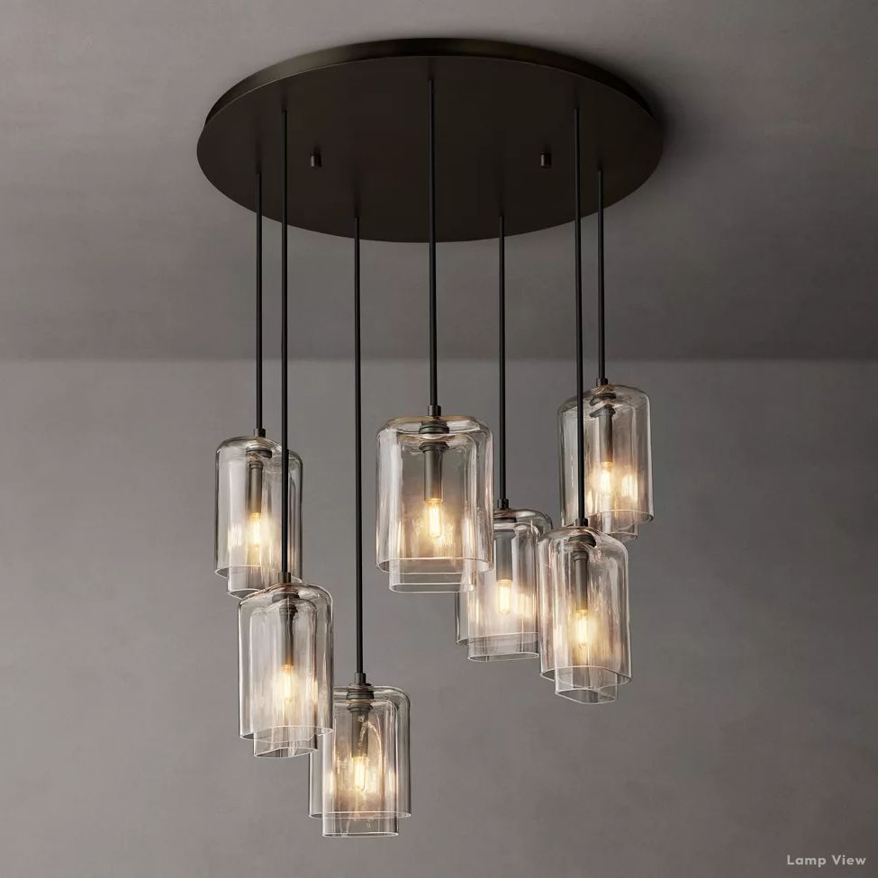 Lacour Suffused Glass Cluster Chandelier 30"
