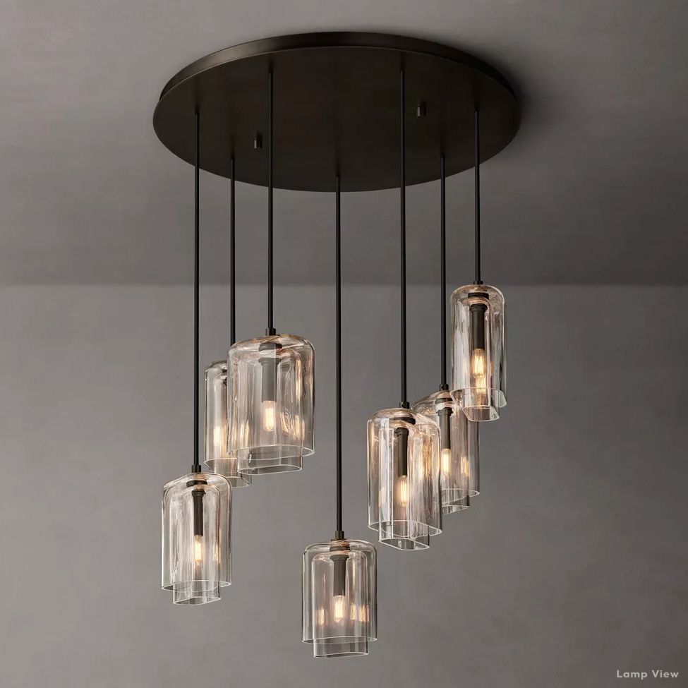 Lacour Suffused Glass Cluster Chandelier 30"