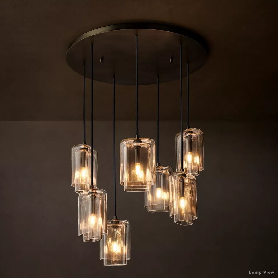 Lacour Suffused Glass Cluster Chandelier 30"