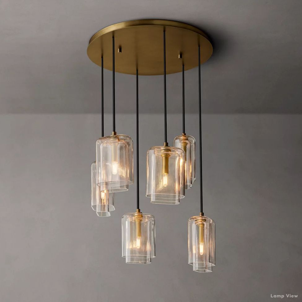 Lacour Suffused Glass Cluster Chandelier 24"
