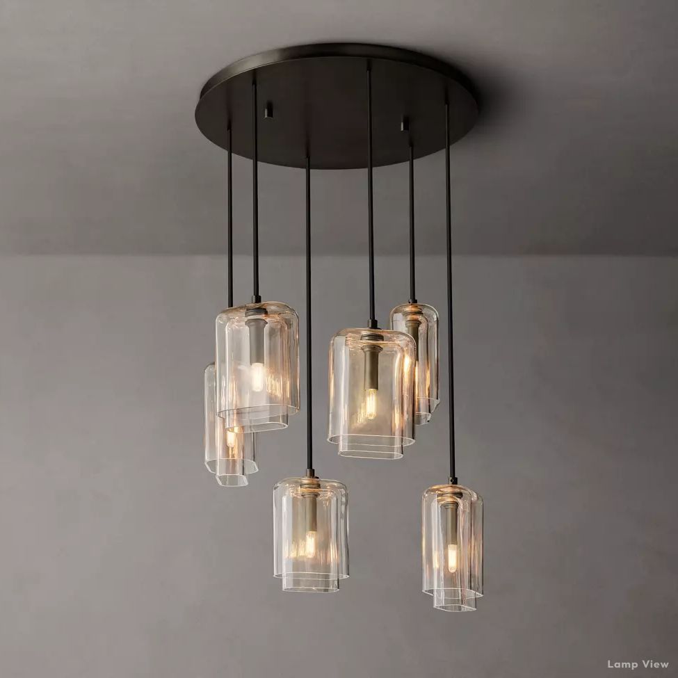 Lacour Suffused Glass Cluster Chandelier 24"