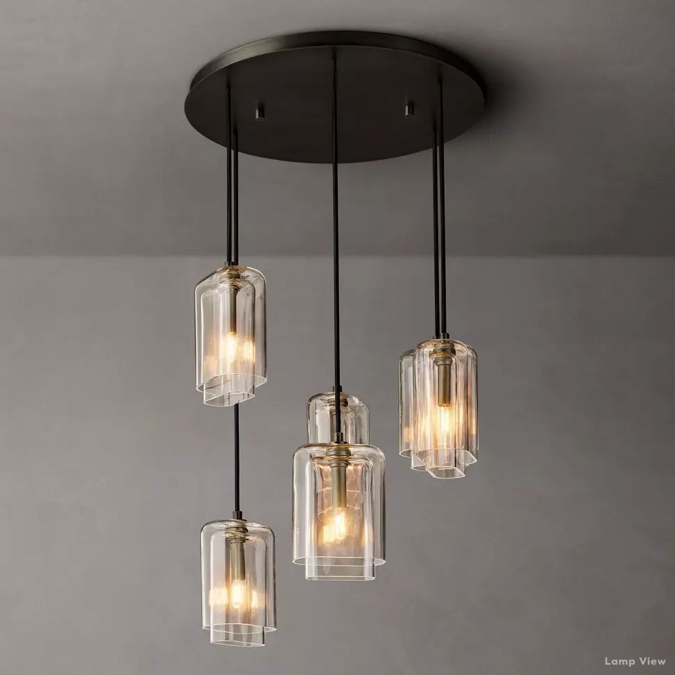 Lacour Suffused Glass Cluster Chandelier 24"