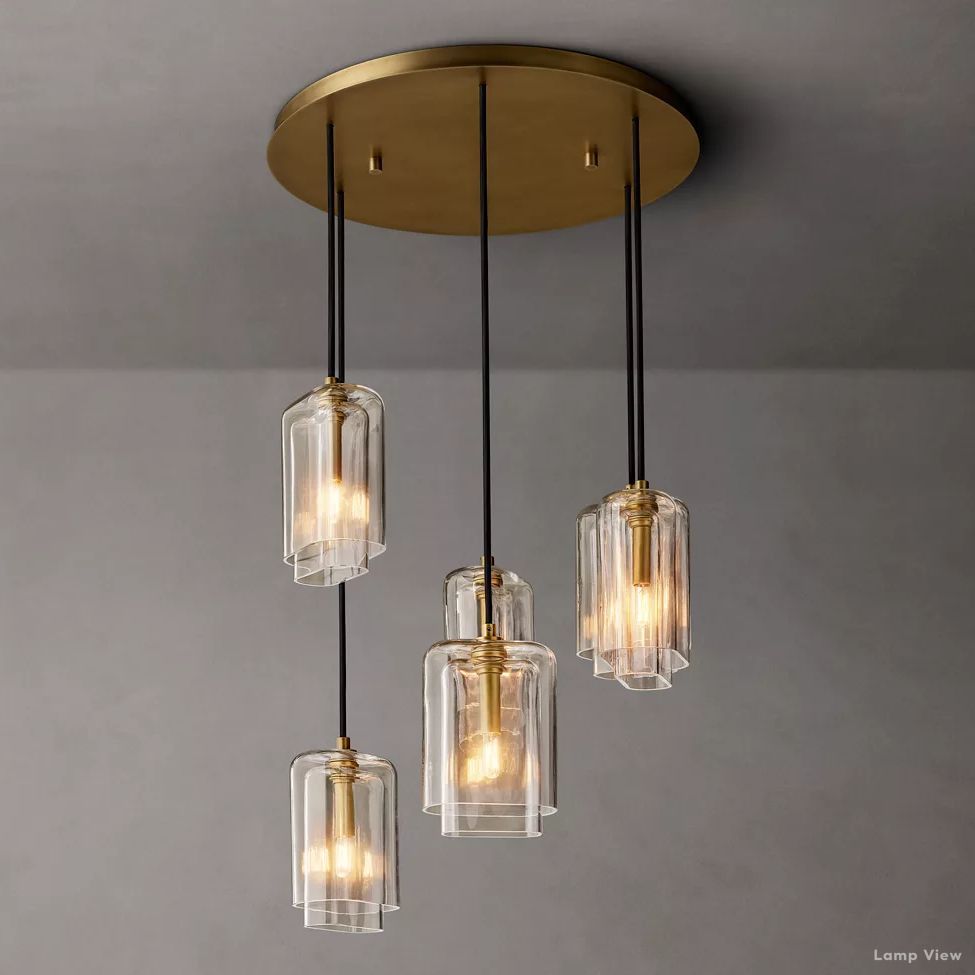 Lacour Suffused Glass Cluster Chandelier 24"
