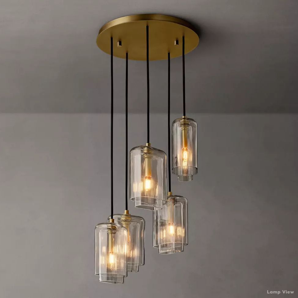 Lacour Suffused Glass Cluster Chandelier 18"