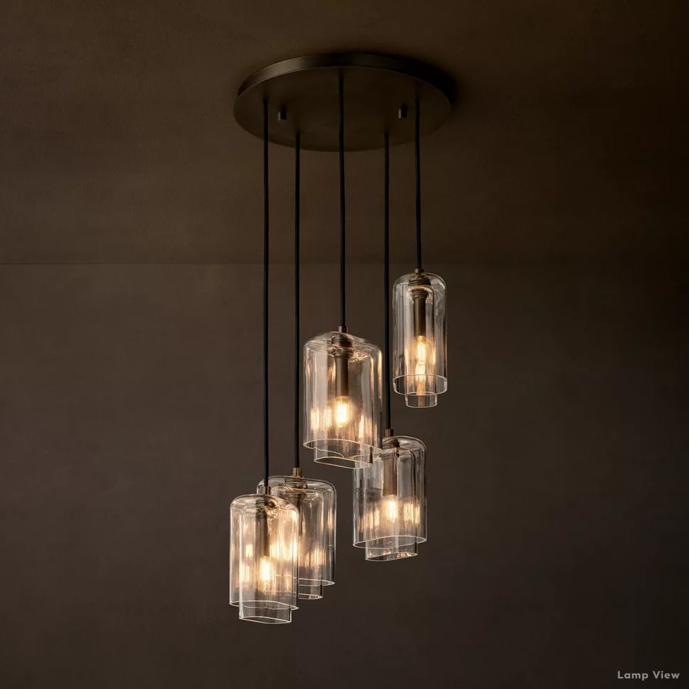 Lacour Suffused Glass Cluster Chandelier 18"