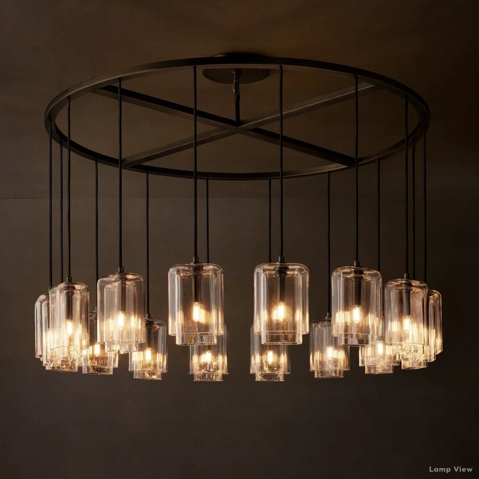 Lacour Suffused Glass Round Chandelier 60"