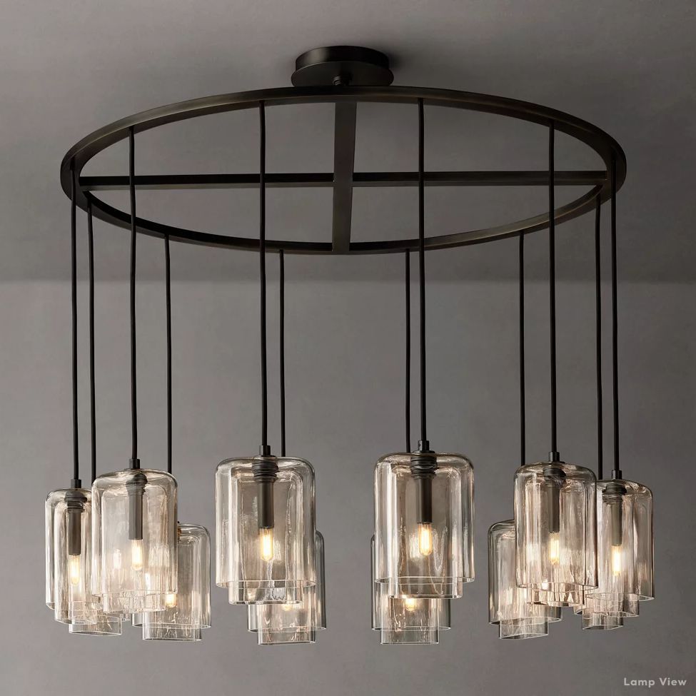 Lacour Suffused Glass Round Chandelier 48"