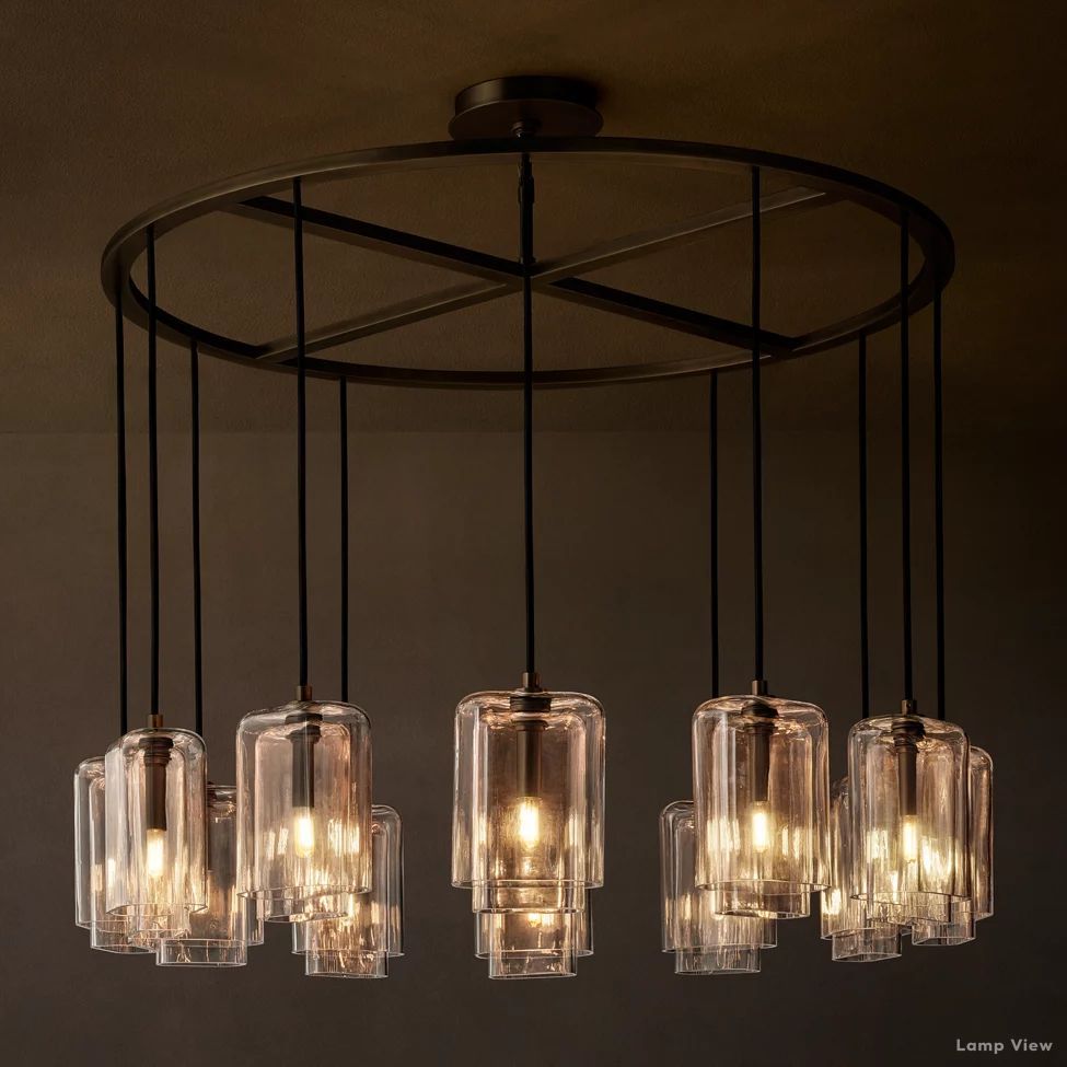 Lacour Suffused Glass Round Chandelier 48"