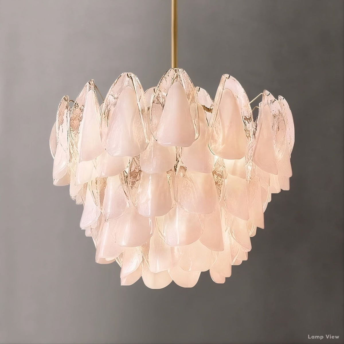Petalia Botanical Glass Round Chandelier 26"