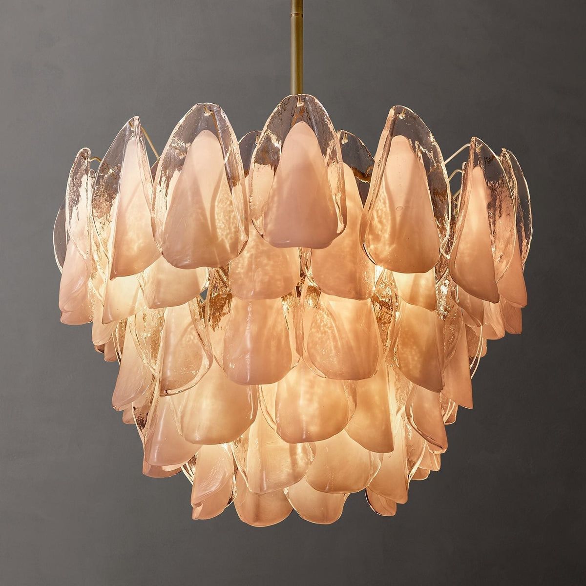Petalia Botanical Glass Round Chandelier 26"