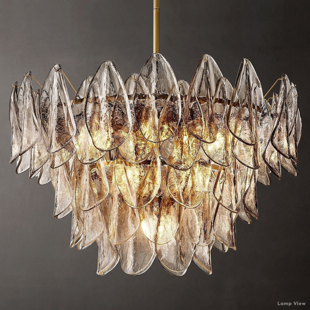 Petalia Botanical Glass Round Chandelier 32"