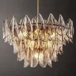 Petalia Botanical Glass Round Chandelier 32"