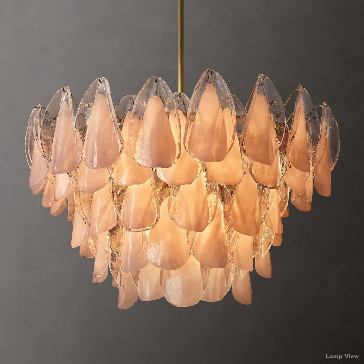 Petalia Botanical Glass Round Chandelier 32"