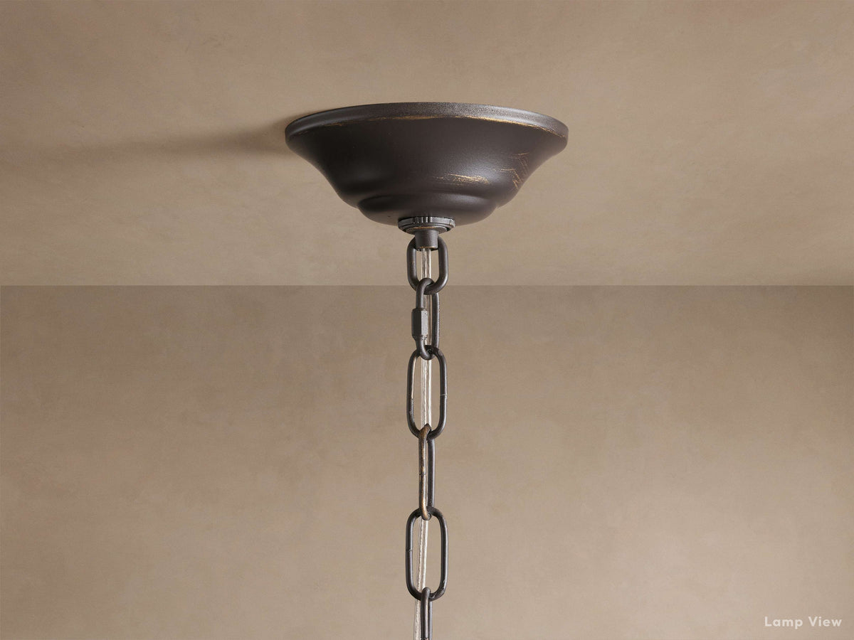 Lunaria Ceramic Petal Round Chandelier